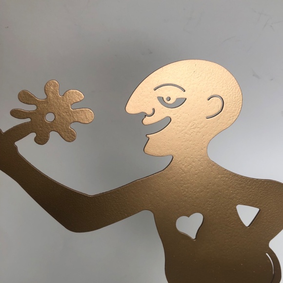 Gold Running Naked Couple Sculptures 12” High - Picture 5 of 8